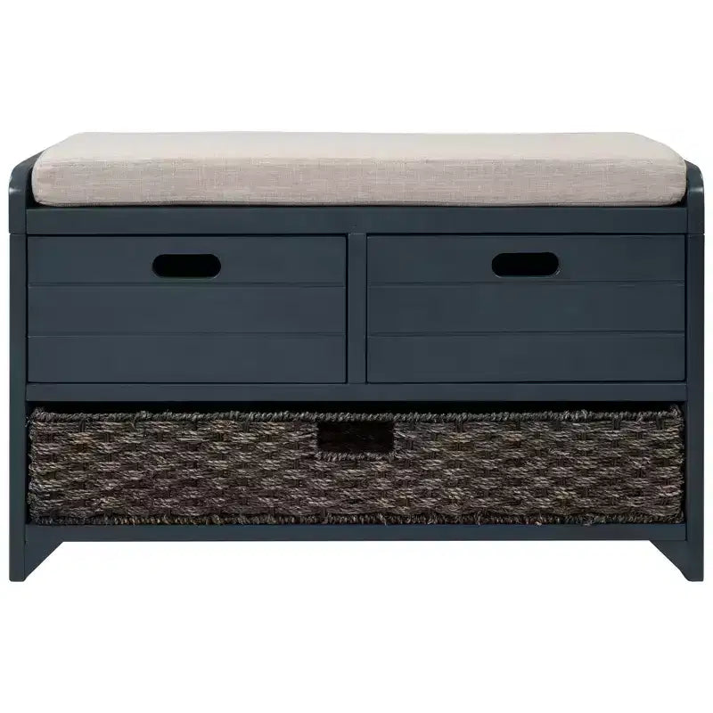 Banc de rangement Whisen avec panier amovible et 2 tiroirs