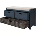 Banc de rangement Whisen avec panier amovible et 2 tiroirs