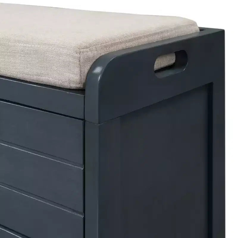 Banc de rangement Whisen avec panier amovible et 2 tiroirs