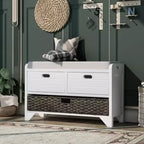 Banc de rangement Whisen avec panier amovible et 2 tiroirs