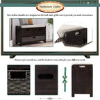 Banc de rangement Whisen avec panier amovible et 2 tiroirs