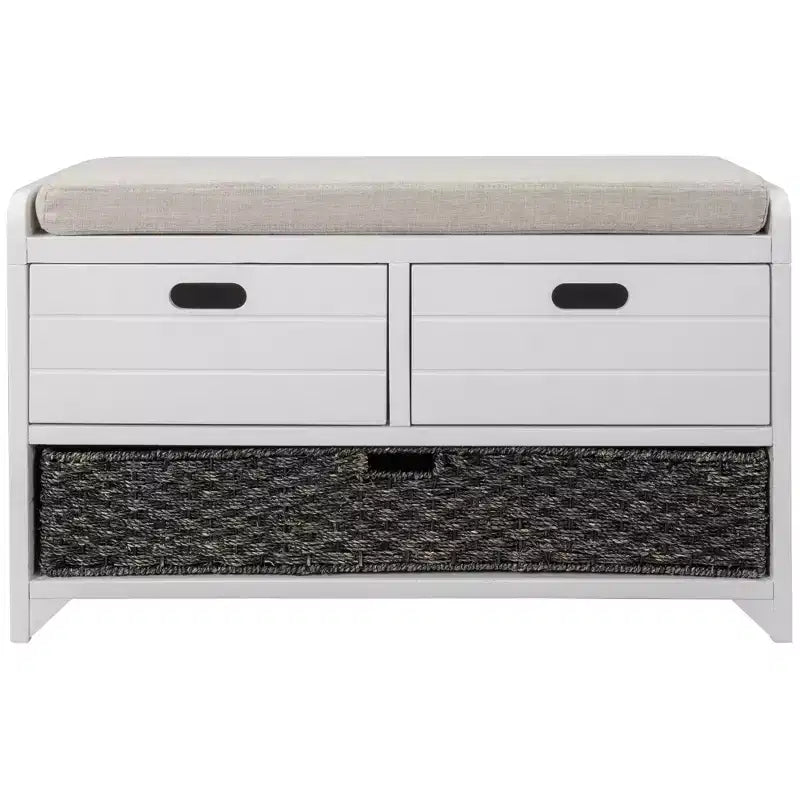 Banc de rangement Whisen avec panier amovible et 2 tiroirs