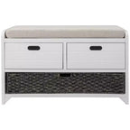 Banc de rangement Whisen avec panier amovible et 2 tiroirs