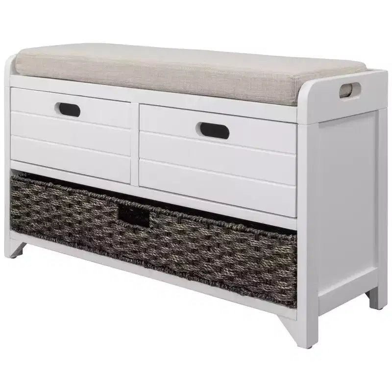 Banc de rangement Whisen avec panier amovible et 2 tiroirs