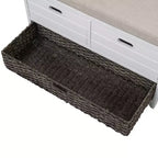 Banc de rangement Whisen avec panier amovible et 2 tiroirs