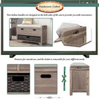 Banc de rangement Whisen avec panier amovible et 2 tiroirs