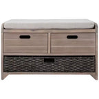 Banc de rangement Whisen avec panier amovible et 2 tiroirs