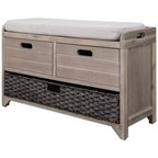 Banc de rangement Whisen avec panier amovible et 2 tiroirs