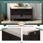 Banc de rangement Whisen avec panier amovible et 2 tiroirs