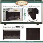 Banc de rangement Whisen avec panier amovible et 2 tiroirs