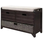 Banc de rangement Whisen avec panier amovible et 2 tiroirs
