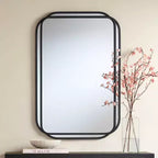 Miroir mural Uttermost Double Radius noir mat 24 x 36 1/4