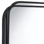 Miroir mural Uttermost Double Radius noir mat 24 x 36 1/4