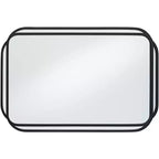 Miroir mural Uttermost Double Radius noir mat 24 x 36 1/4