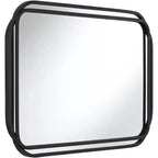Miroir mural Uttermost Double Radius noir mat 24 x 36 1/4