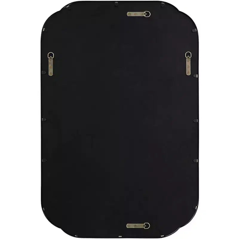 Miroir mural Uttermost Double Radius noir mat 24 x 36 1/4