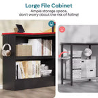 Bestier Bureau d'ordinateur en L de 42 pouces avec étagères de rangement ouvertes réversibles, bureau d'ordinateur moderne avec lumière LED et support d'écran