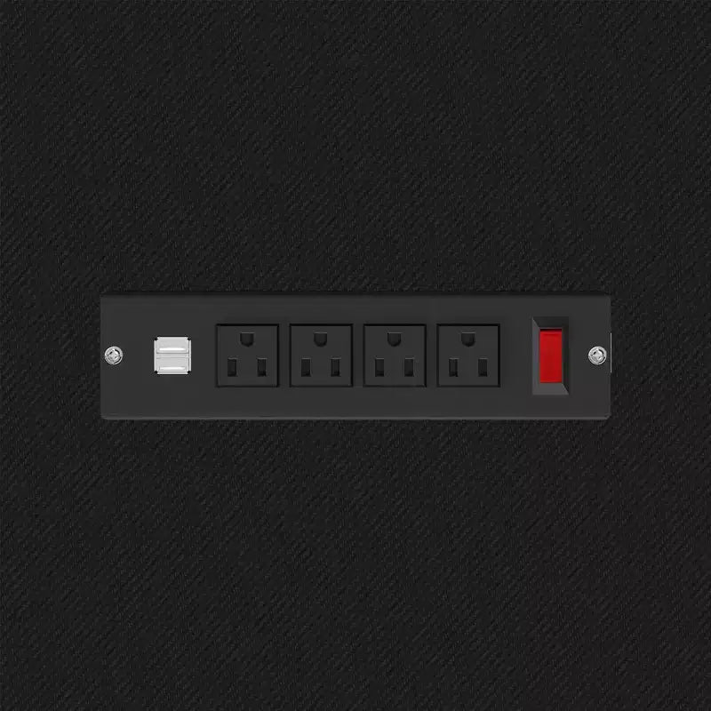 Meuble TV LED Bestier 55 pouces, console média moderne avec prise de courant et rangement, meuble de divertissement pour jeux vidéo, pour chambre et salon