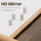 Miroir sur pied PexFix, style échelle, 21 po l. x 64 po H, avec cadre en bois massif marron