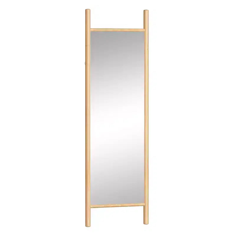 Miroir sur pied PexFix, style échelle, 21 po l. x 64 po H, avec cadre en bois massif marron