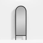 PexFix 21 in. W x 64 in. H Ladder-Style Arched Solid Wood Framed Mirror in Brown