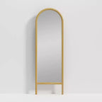 PexFix Miroir en bois massif de style échelle, 53,34 cm L x 162,56 cm H, avec cadre cintré marron