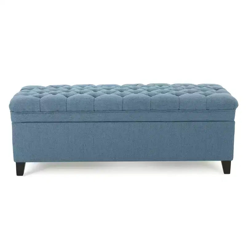 GDFStudio Heathbrooke Pouf de rangement contemporain en tissu capitonné