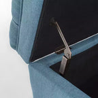 GDFStudio Heathbrooke Pouf de rangement contemporain en tissu capitonné