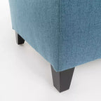 GDFStudio Heathbrooke Pouf de rangement contemporain en tissu capitonné