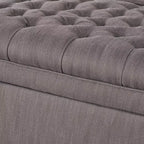GDFStudio Heathbrooke Pouf de rangement contemporain en tissu capitonné