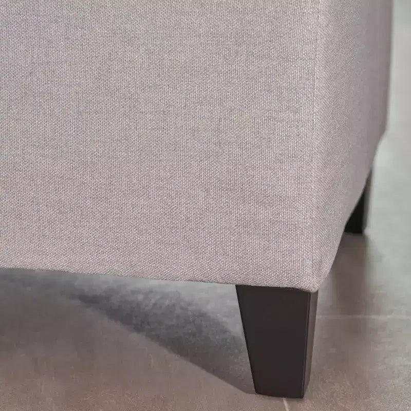 GDFStudio Heathbrooke Pouf de rangement contemporain en tissu capitonné