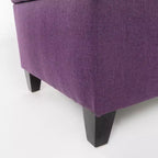GDFStudio Heathbrooke Pouf de rangement contemporain en tissu capitonné