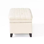 GDFStudio Heathbrooke Pouf de rangement contemporain en tissu capitonné