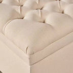GDFStudio Heathbrooke Pouf de rangement contemporain en tissu capitonné
