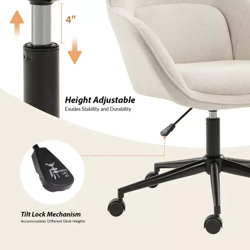 Chaise de bureau Virginia avec dossier incurvé|ART OF LIVING DESIGNS