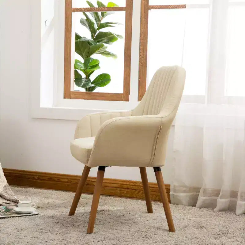 Fauteuil d'appoint contemporain en tissu Tuchico de Roundhill Furniture, beige