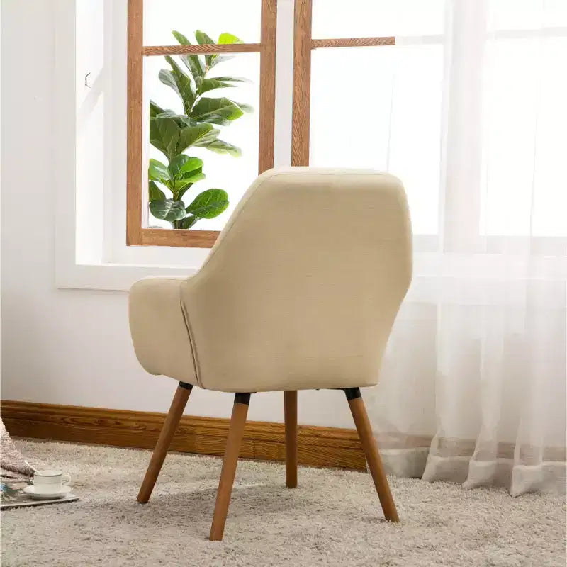 Fauteuil d'appoint contemporain en tissu Tuchico de Roundhill Furniture, beige