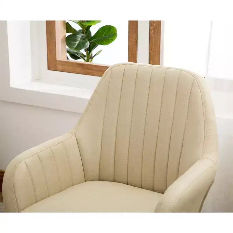 Fauteuil d'appoint contemporain en tissu Tuchico de Roundhill Furniture, beige