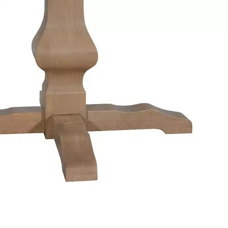 Table à manger ronde Christopher Knight Home Remuda en bois rustique avec pied piédestal