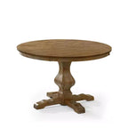Table à manger ronde Christopher Knight Home Remuda en bois rustique avec pied piédestal