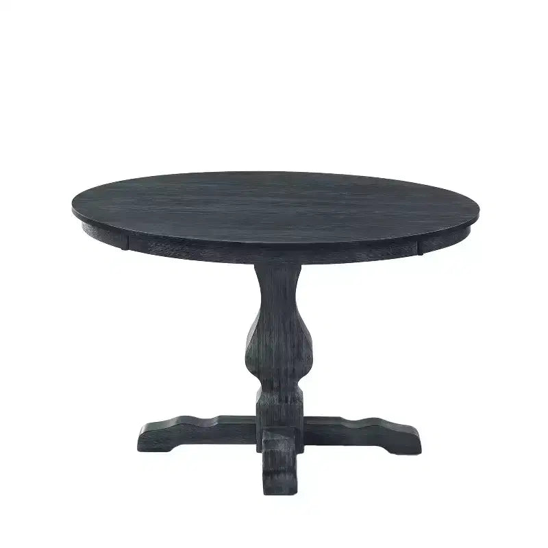 Table à manger ronde Christopher Knight Home Remuda en bois rustique avec pied piédestal