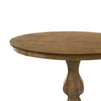 Table à manger ronde Christopher Knight Home Remuda en bois rustique avec pied piédestal