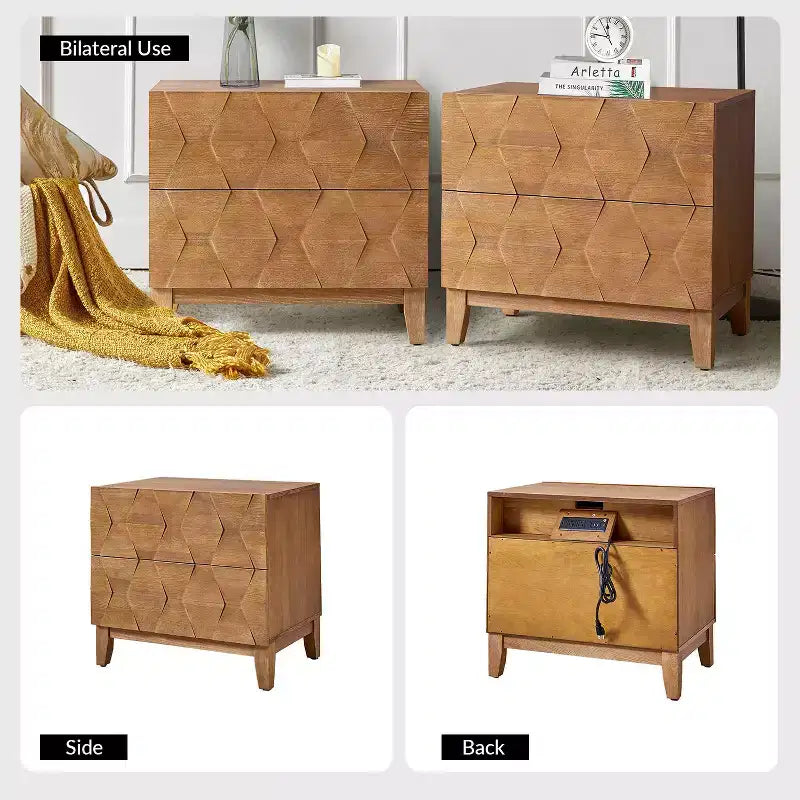 Paddy 2 - Table de chevet à tiroir, ensemble de 2 | ART OF LIVING DESIGNS