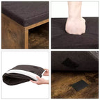 Banc Porte-Chaussures avec Coussin, Banc de Rangement d'entrée 15 Compartiments, 105 cm de Large
