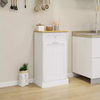 Meuble de cuisine AndMakers 49,9 cm (L) x 35 cm (P) x 90,5 cm (H) prêt à assembler avec poubelle