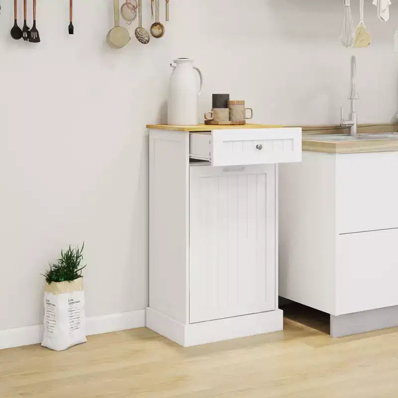 Meuble de cuisine AndMakers 49,9 cm (L) x 35 cm (P) x 90,5 cm (H) prêt à assembler avec poubelle