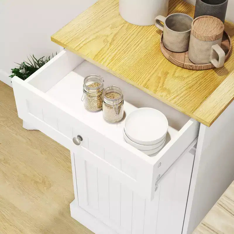 Meuble de cuisine AndMakers 49,9 cm (L) x 35 cm (P) x 90,5 cm (H) prêt à assembler avec poubelle