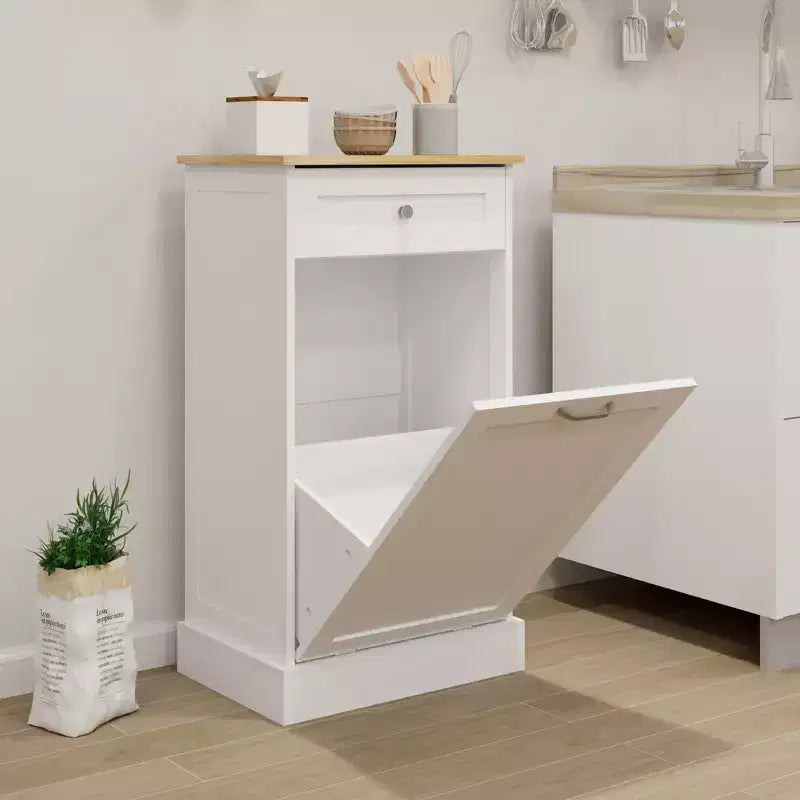 Meuble de cuisine AndMakers 49,9 cm (L) x 35 cm (P) x 90,5 cm (H) prêt à assembler avec poubelle
