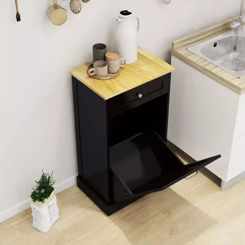 Meuble de cuisine AndMakers 49,9 cm (L) x 35 cm (P) x 90,5 cm (H) prêt à assembler avec poubelle
