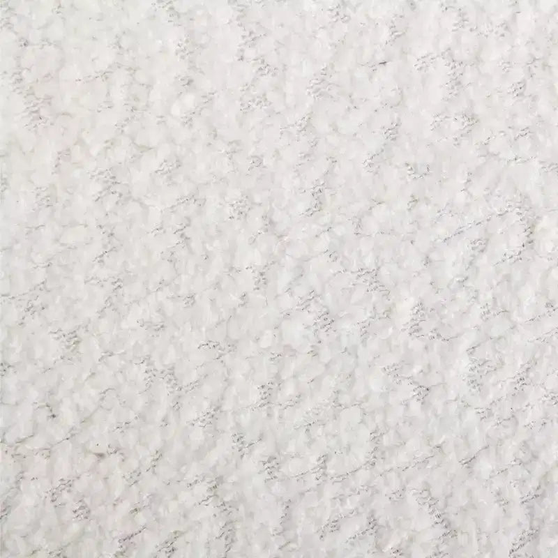 Tabouret de comptoir rembourré en bouclette MoMo de Roundhill Furniture, pivotant à 360°, blanc
